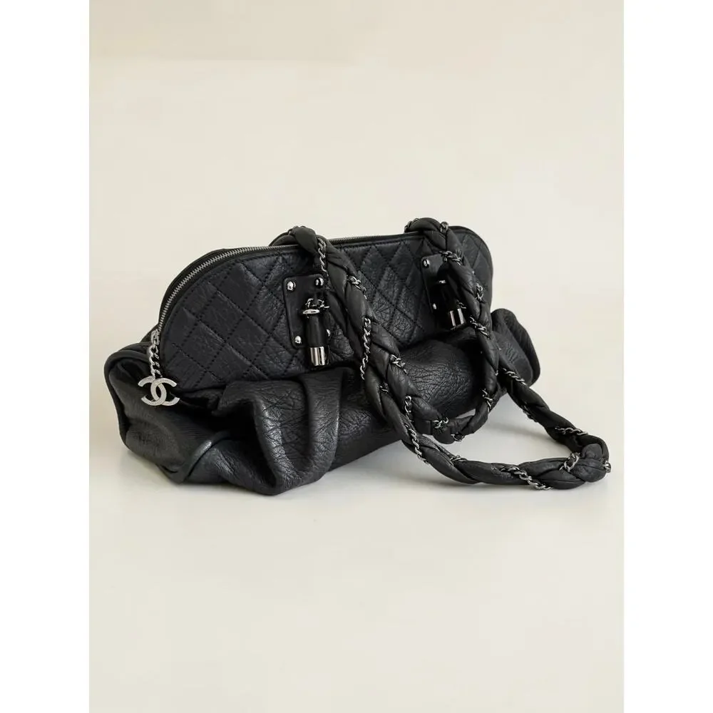 Oversized CHANEL Lady Braid Tote Black XL Braided Chain Handles